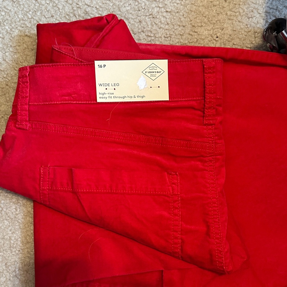 St. John's Bay Scarlet Wide Leg Pants - Picture 4 of 4